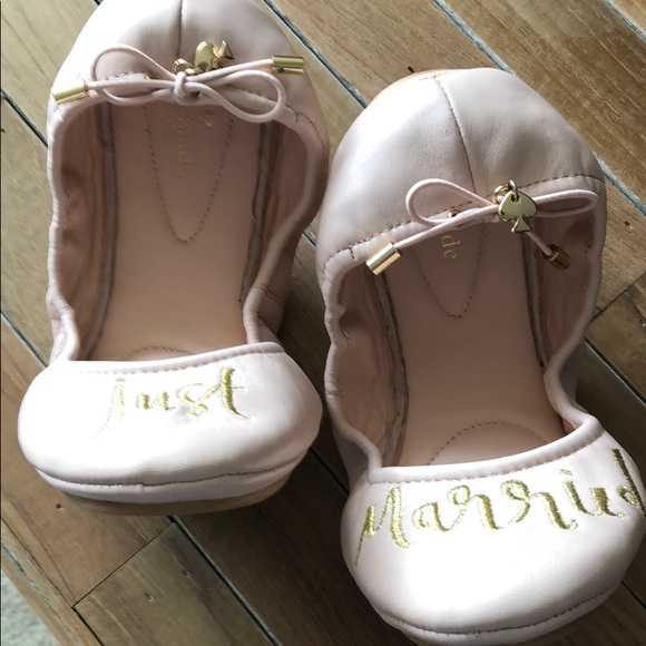 kate spade just married ballet flats